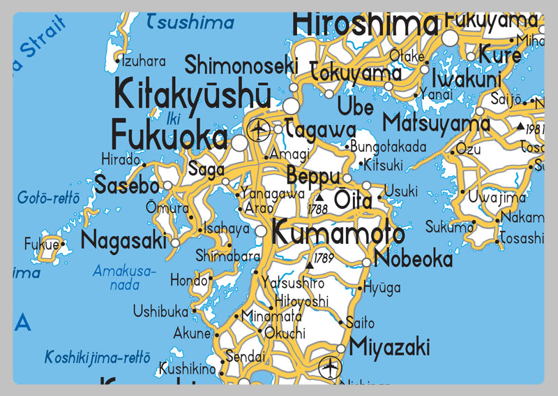 Detailed Map Of Japan Stockvector Detailed Vector Road Map Of Japanese