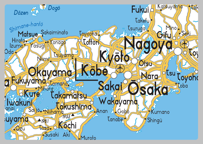 Physical Maps Of Japan Map Of Japan Map Show Roads Cities And