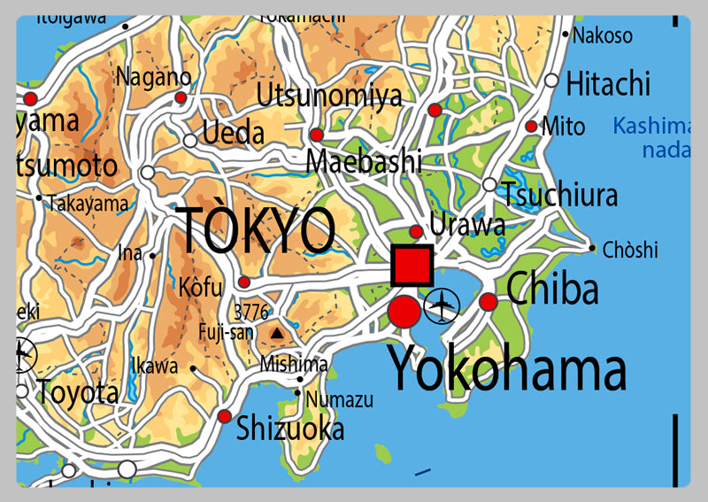 Physical Map of Japan - The Oxford Collection– I Love Maps