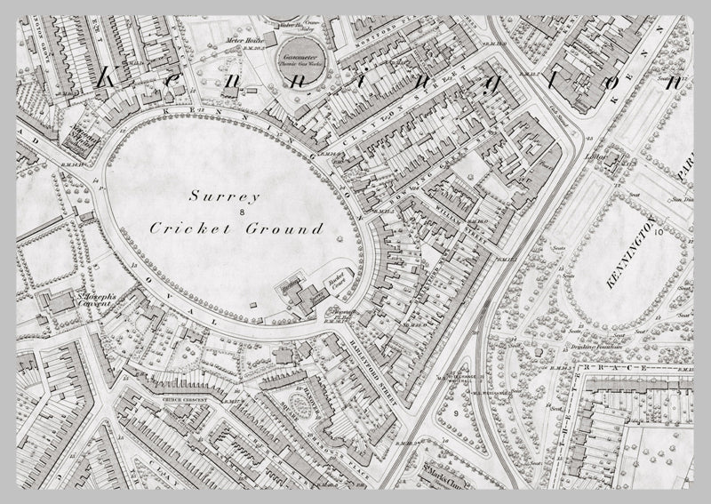 London 1872 Ordnance Survey Map - Sheet LV - Kennington