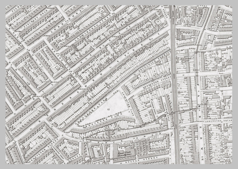 London 1872 Ordnance Survey Map - Sheet LV - Kennington