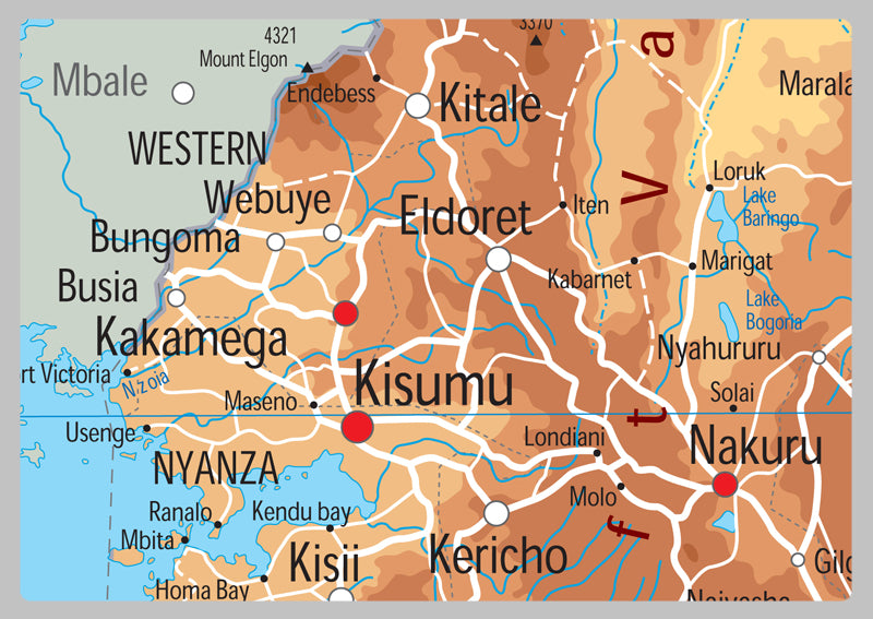 Kenya Physical Map