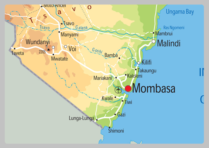 Kenya Physical Map