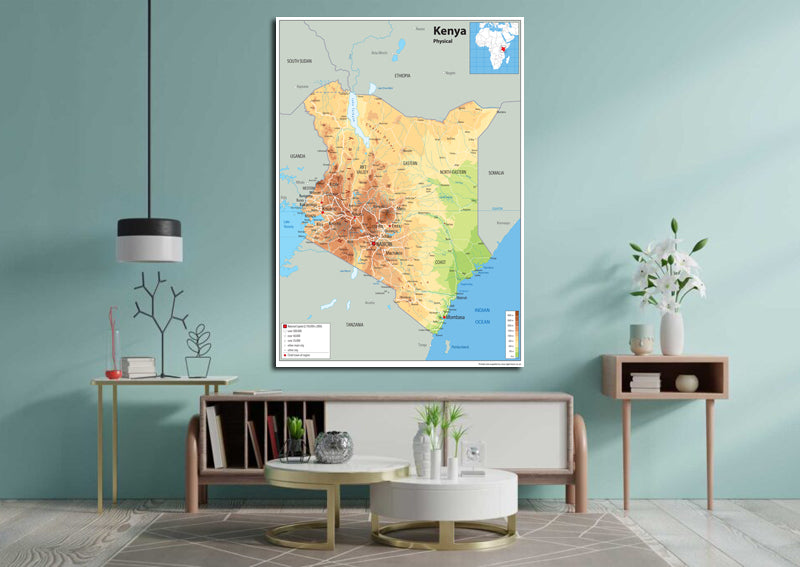 Kenya Physical Map