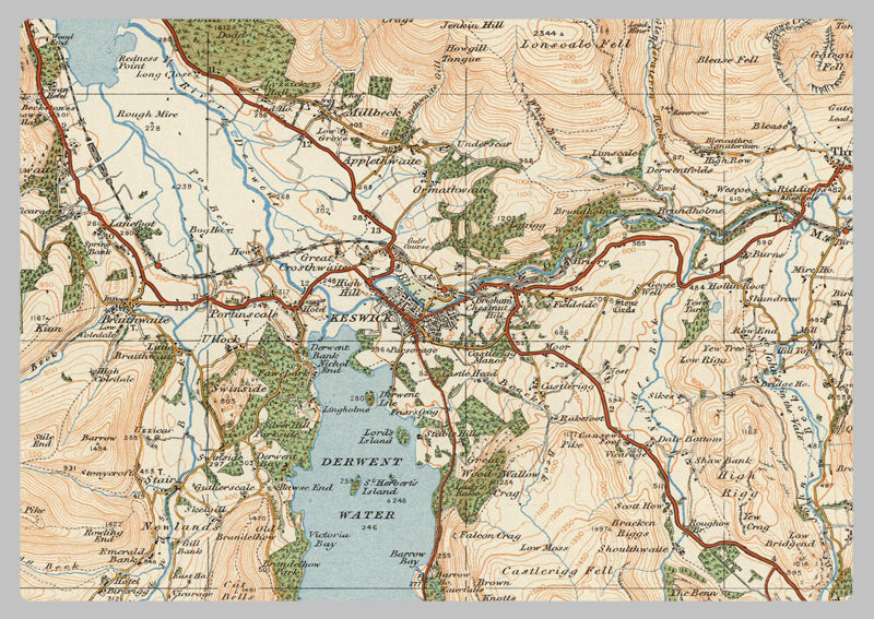 1920 Collection - Keswick & Ambleside Ordnance Survey Map