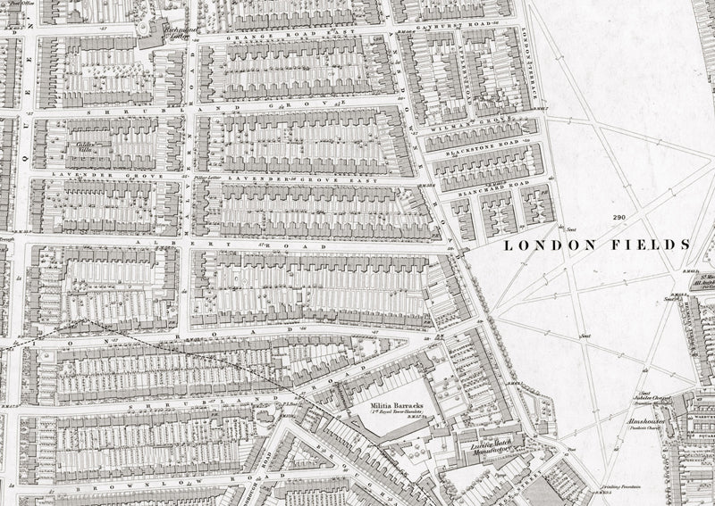 London 1872 Ordnance Survey Map - Sheet XVIII - Kingsland