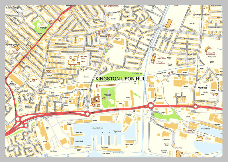 Kingston upon Hull Street Map