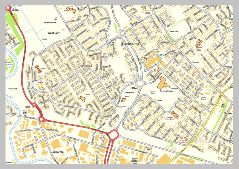 Kingston upon Hull Street Map
