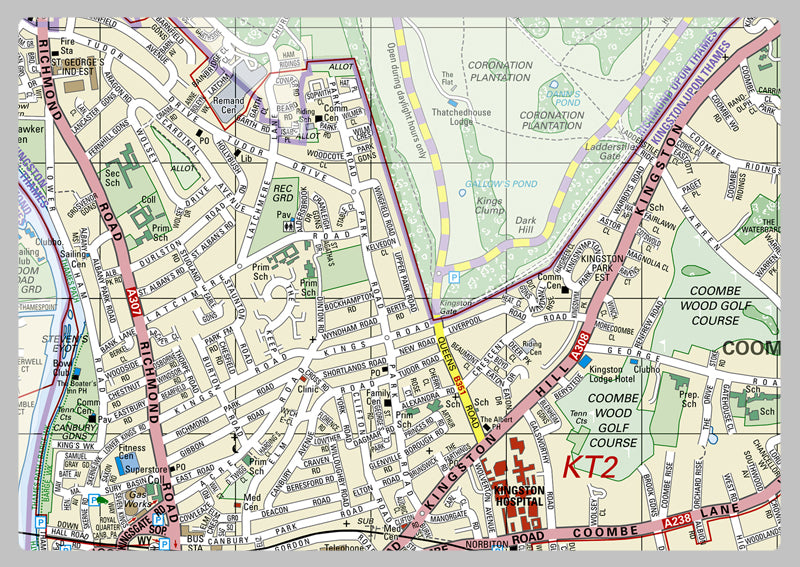 Kingston upon Thames London Borough Map