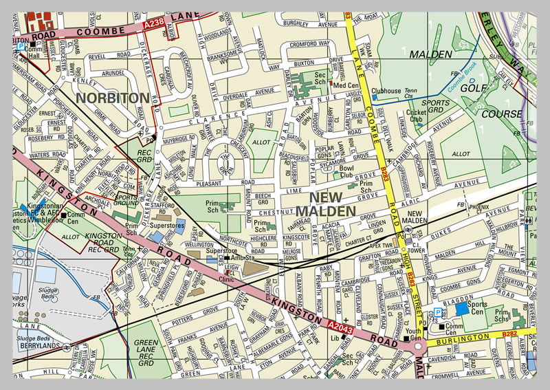 Kingston upon Thames London Borough Map