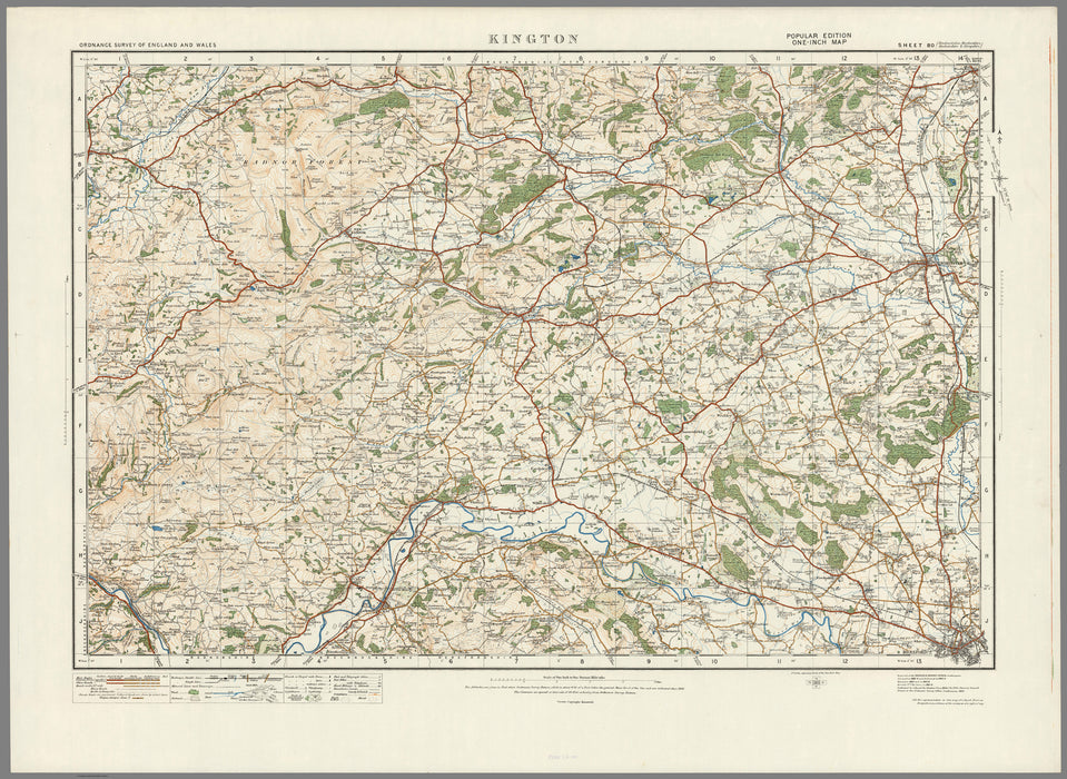 1920 Collection - Kington Ordnance Survey Map