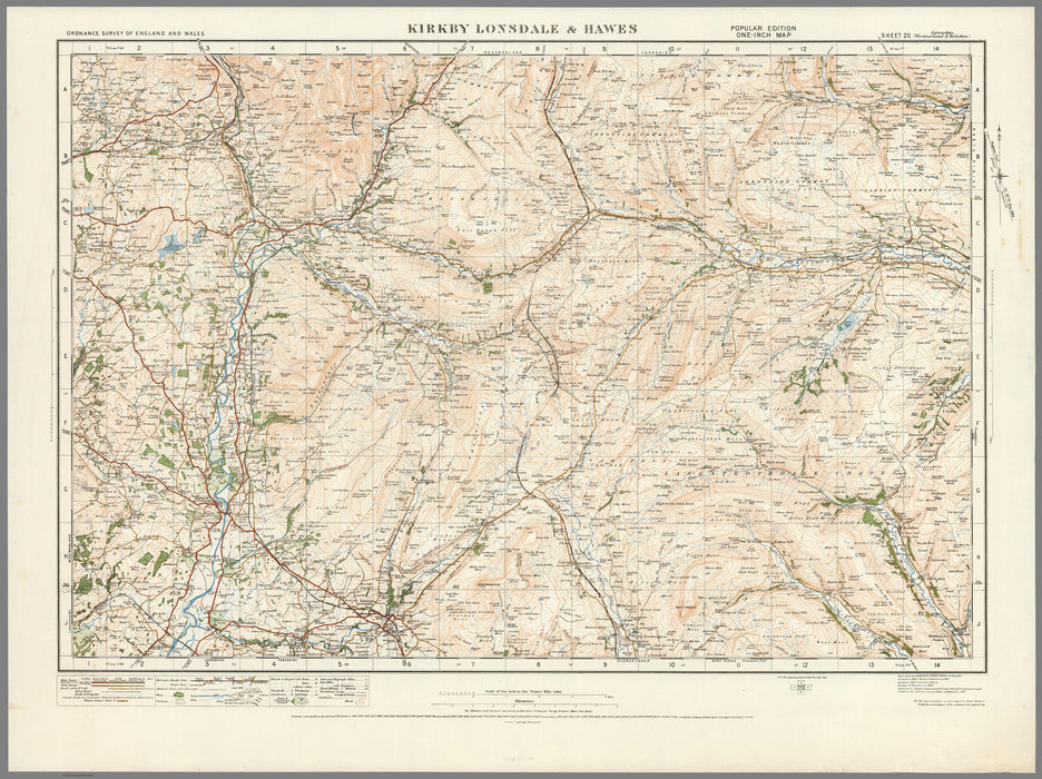 1920 Collection - Kirkby Lonsdale & Hawes Ordnance Survey Map