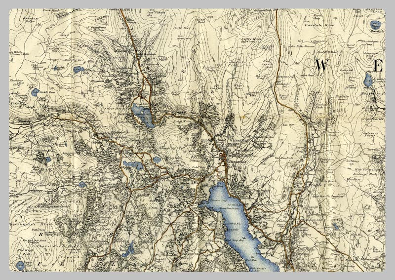 The Lake District Ordnance Survey Map - 1900