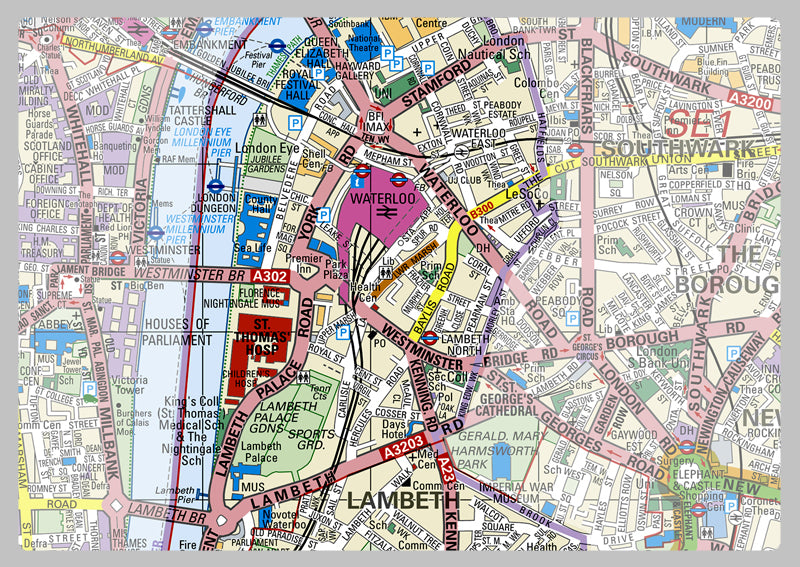 Lambeth London Borough Map