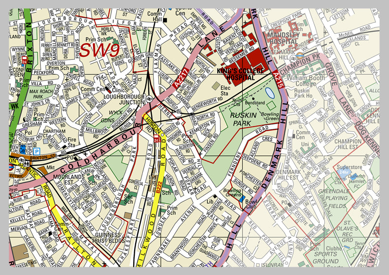 Lambeth London Borough Map