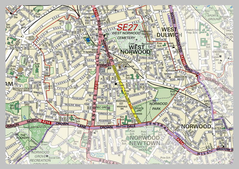 Lambeth London Borough Map