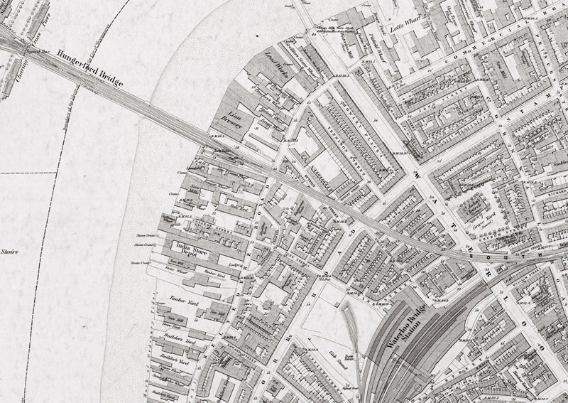 London 1872 Ordnance Survey Map - Sheet XLIV - Lambeth