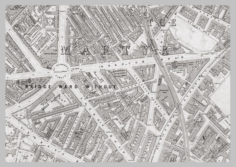 London 1872 Ordnance Survey Map - Sheet XLIV - Lambeth