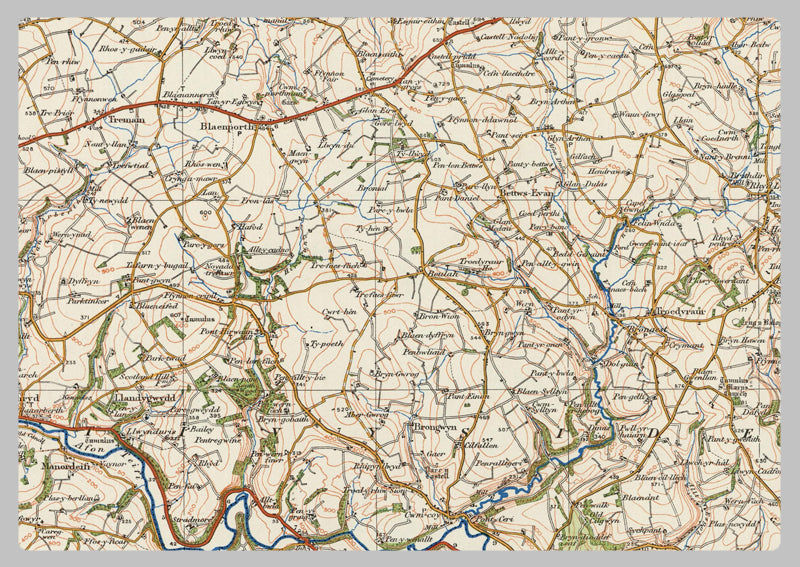 1920 Collection - Lampeter Ordnance Survey Map