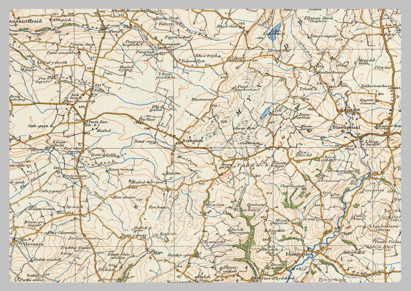 Lampert Map Example 1920 Collection - Lampeter Ordnance Survey Map | I Love Maps