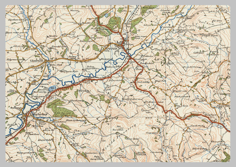 Lampert Map Example 1920 Collection - Lampeter Ordnance Survey Map– I Love Maps
