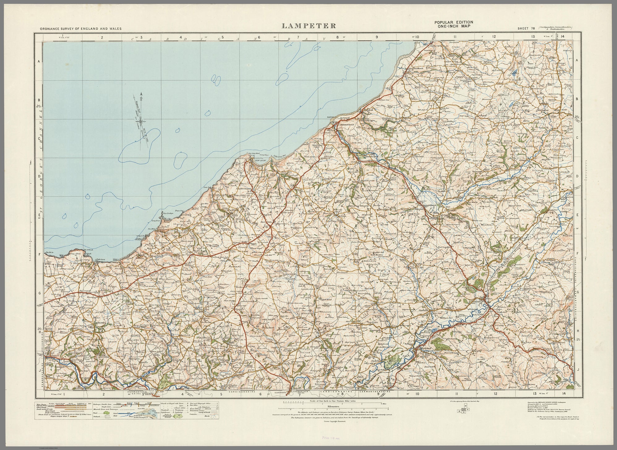 Lampert Map Example 1920 Collection - Lampeter Ordnance Survey Map– I Love Maps