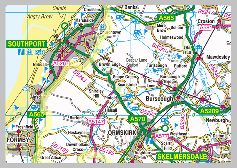 Lancashire County Map
