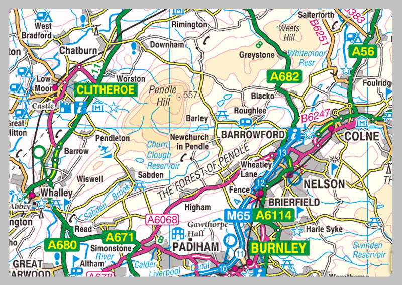 Lancashire County Map