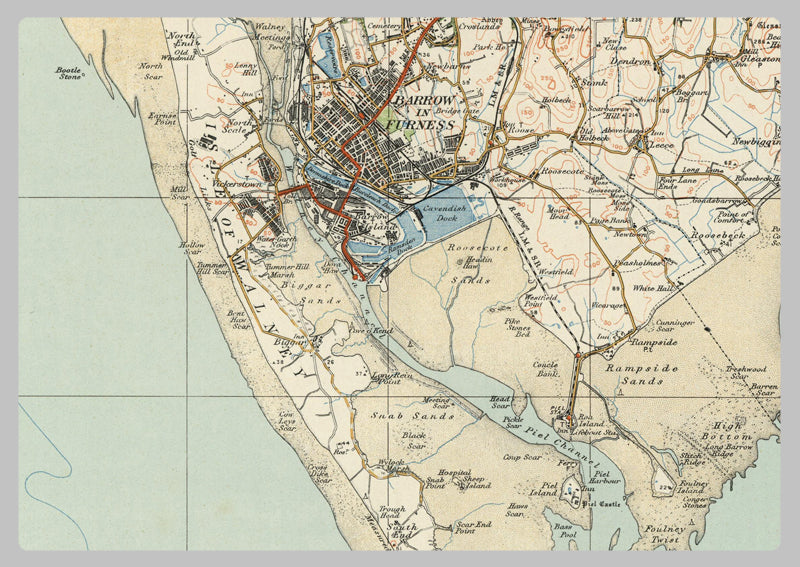 1920 Collection - Lancaster & Barrow Ordnance Survey Map