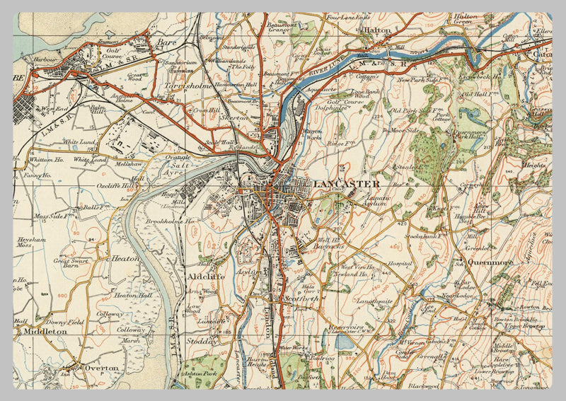 1920 Collection - Lancaster & Barrow Ordnance Survey Map