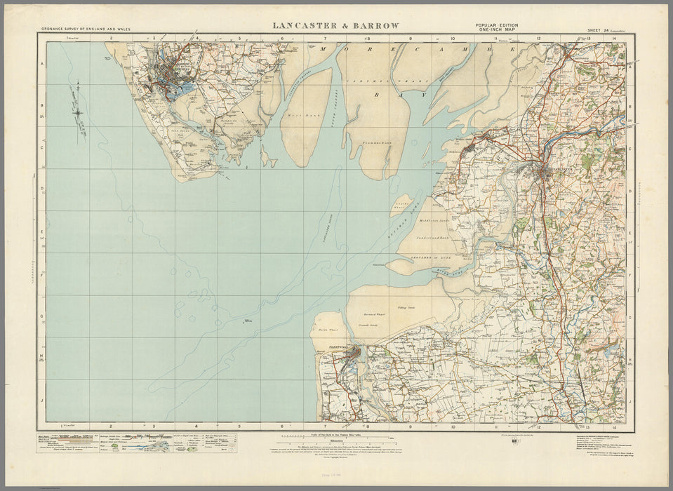 1920 Collection - Lancaster & Barrow Ordnance Survey Map