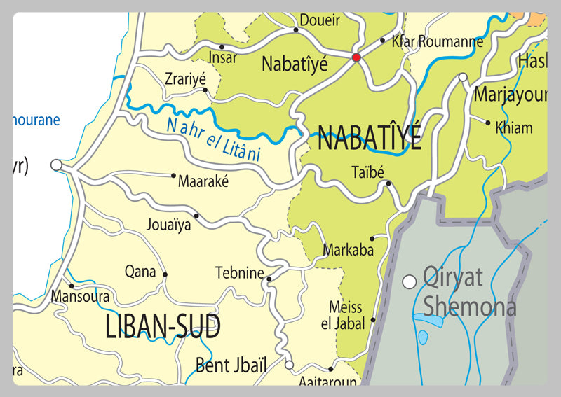 Lebanon Political Map