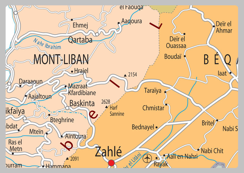 Lebanon Political Map