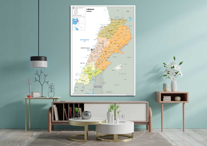 Lebanon Political Map