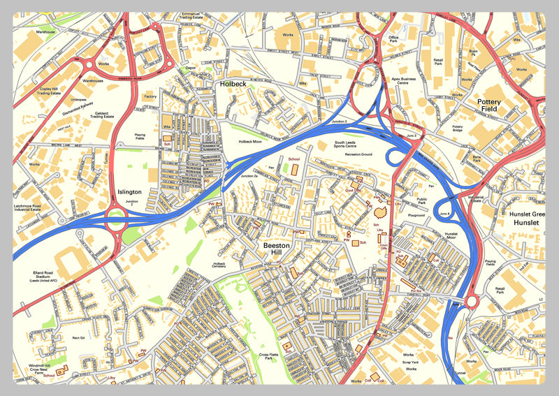 Leeds Street Map