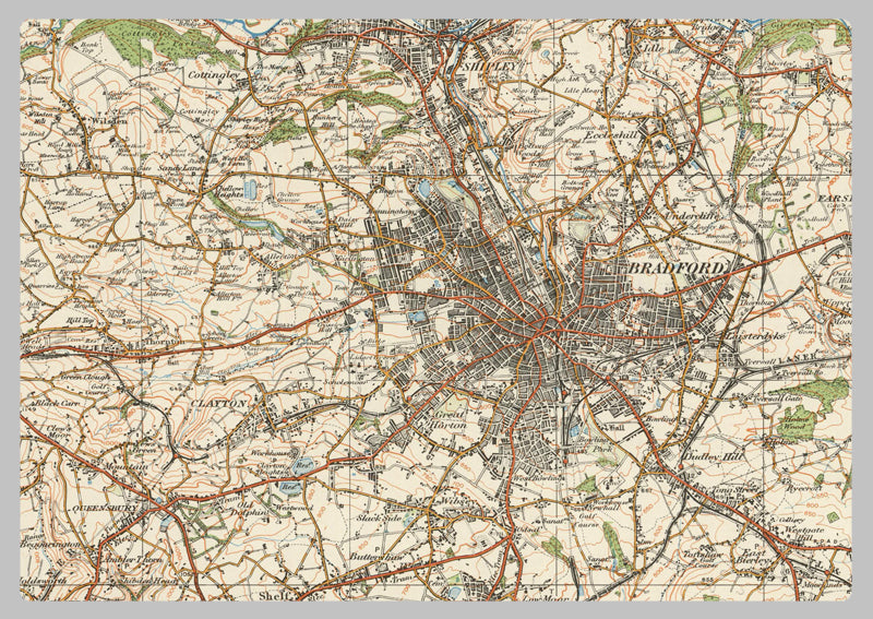 1920 Collection - Leeds & Bradford Ordnance Survey Map