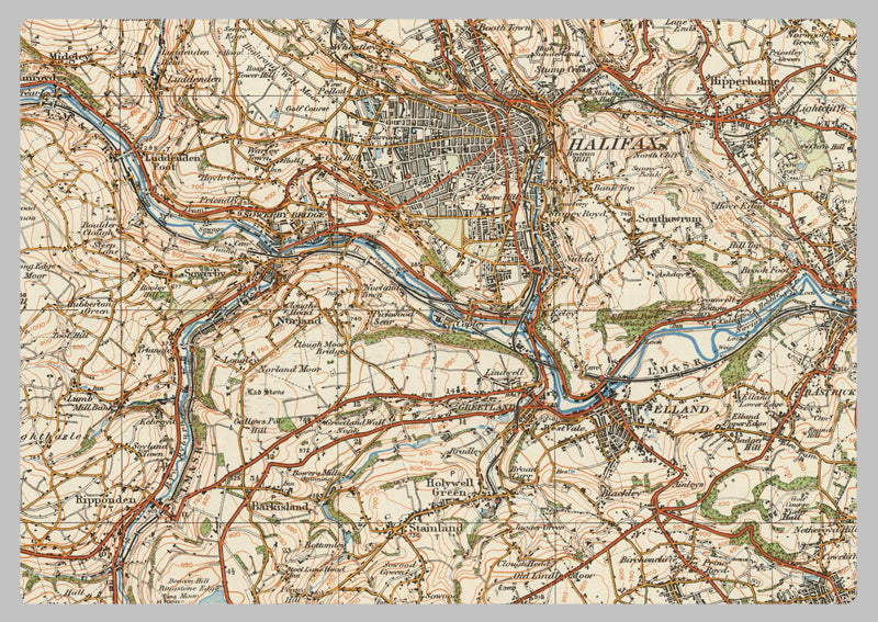 1920 Collection - Leeds & Bradford Ordnance Survey Map