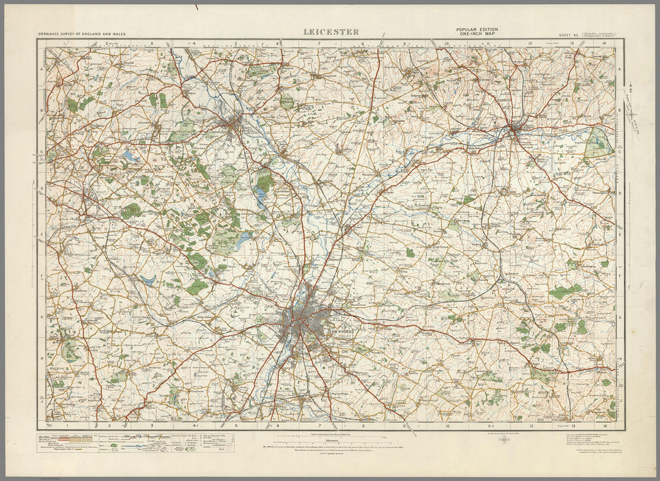 1920 Collection - Leicester Ordnance Survey Map