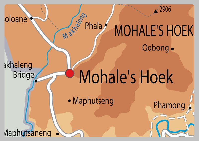 Physical Map of Lesotho - The Oxford Collection