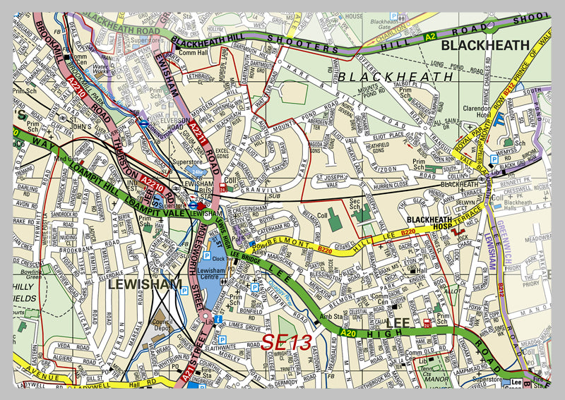4055 Postcode Map Lewisham London Borough Map– I Love Maps