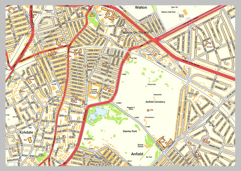 Liverpool City Centre Street Map
