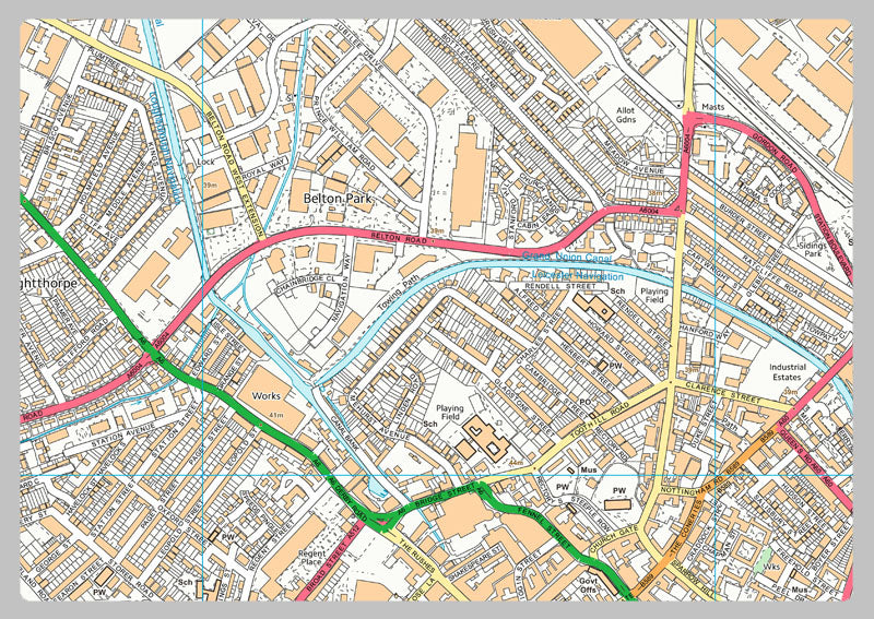 Loughborough Smaller Street Map
