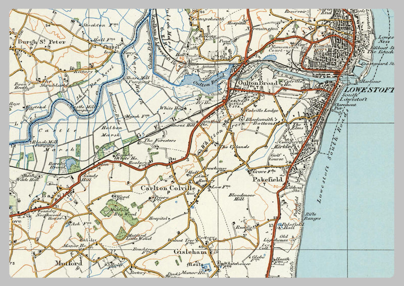 1920 Collection - Lowestoft & Waveney Valley Ordnance Survey Map– I ...