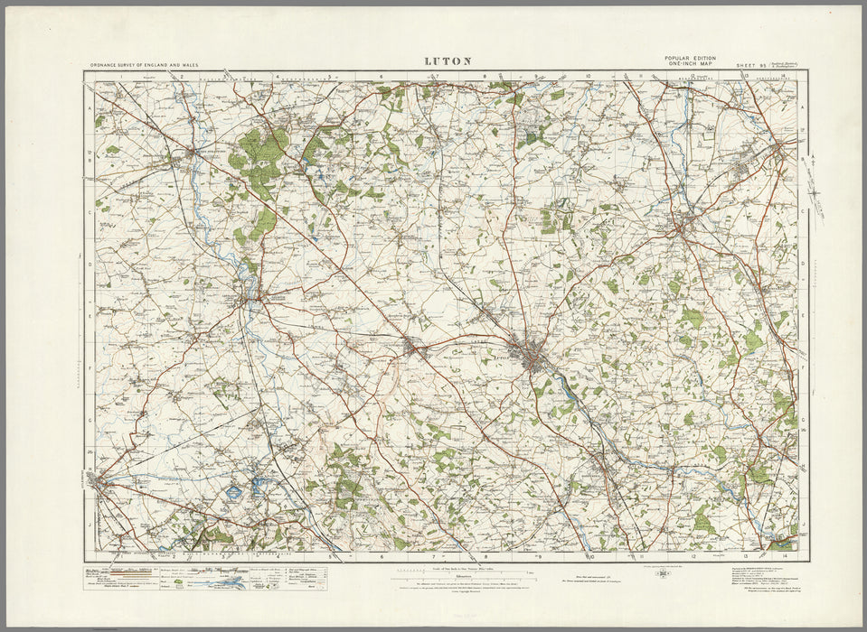 1920 Collection - Luton Ordnance Survey Map