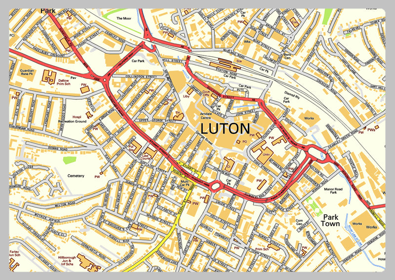 Luton Street Map I Love Maps Luton Street Map I Love Maps