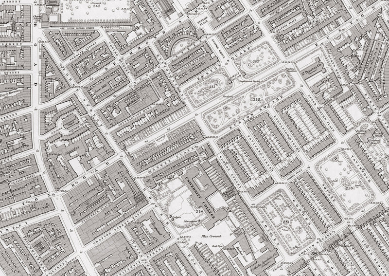 London 1872 Ordnance Survey Map - Sheet XXV - Marylebone