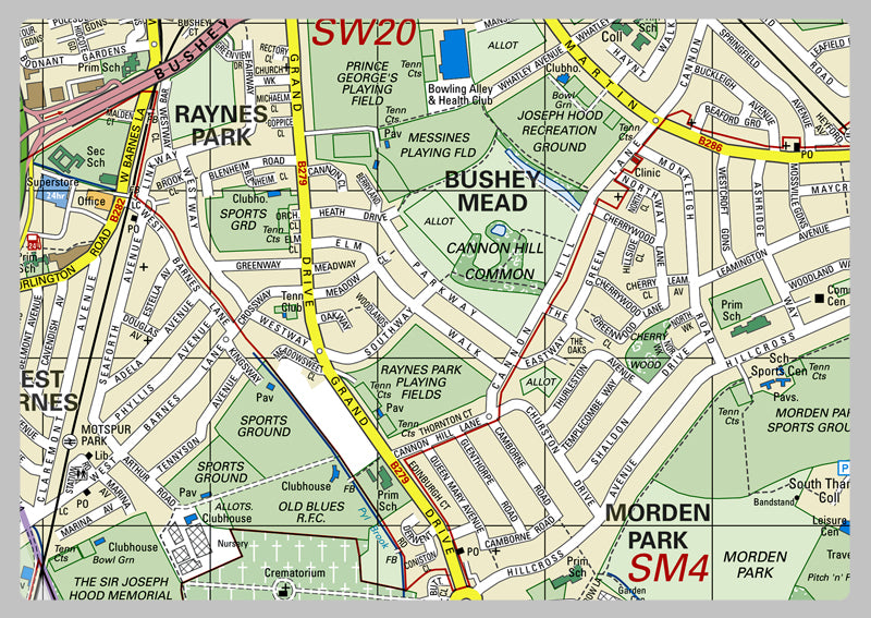 Merton London Borough Map