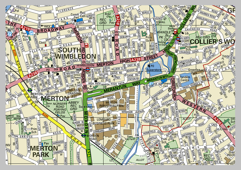 Merton London Borough Map