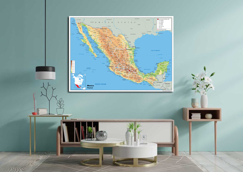 Mexico Physical Map