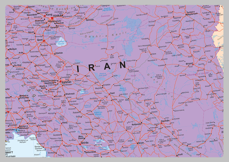 Detailed Political Middle East Map